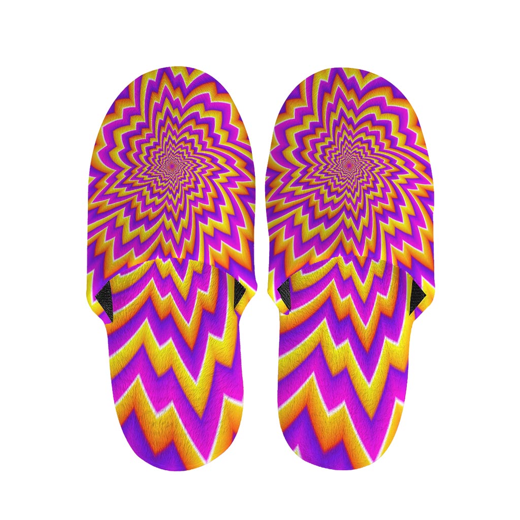 Yellow Expansion Moving Optical Illusion Slippers