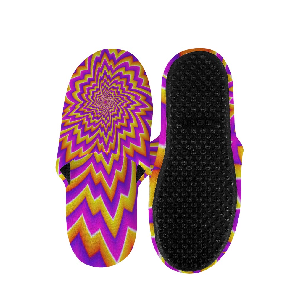 Yellow Expansion Moving Optical Illusion Slippers