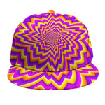 Yellow Expansion Moving Optical Illusion Snapback Cap