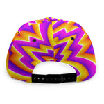 Yellow Expansion Moving Optical Illusion Snapback Cap
