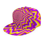Yellow Expansion Moving Optical Illusion Snapback Cap