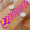 Yellow Expansion Moving Optical Illusion Table Runner