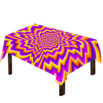 Yellow Expansion Moving Optical Illusion Tablecloth