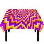 Yellow Expansion Moving Optical Illusion Tablecloth