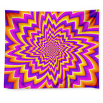 Yellow Expansion Moving Optical Illusion Tapestry