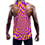 Yellow Expansion Moving Optical Illusion Training Tank Top