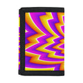 Yellow Expansion Moving Optical Illusion Trifold Wallet