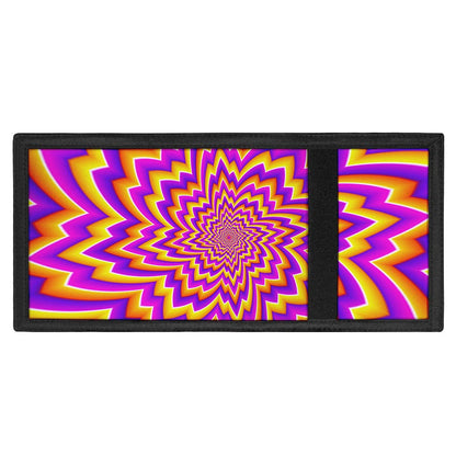 Yellow Expansion Moving Optical Illusion Trifold Wallet