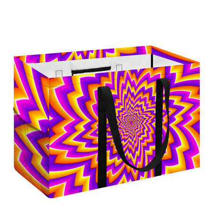 Yellow Expansion Moving Optical Illusion Utility Tote Bag