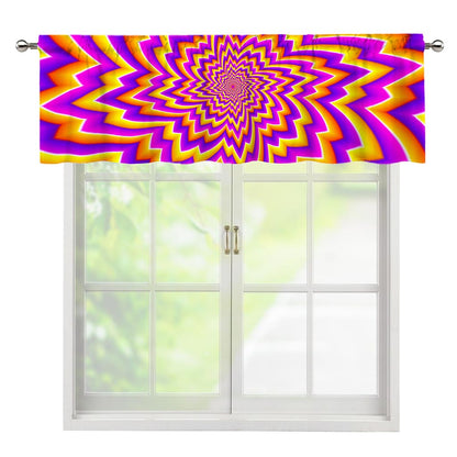 Yellow Expansion Moving Optical Illusion Window Valance