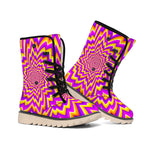 Yellow Expansion Moving Optical Illusion Winter Boots