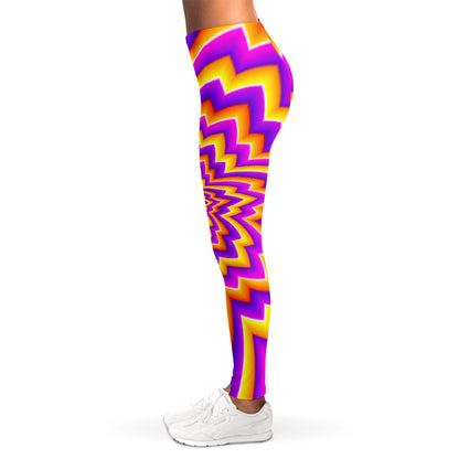 Yellow Expansion Moving Optical Illusion Women's Leggings