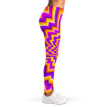 Yellow Expansion Moving Optical Illusion Women's Leggings