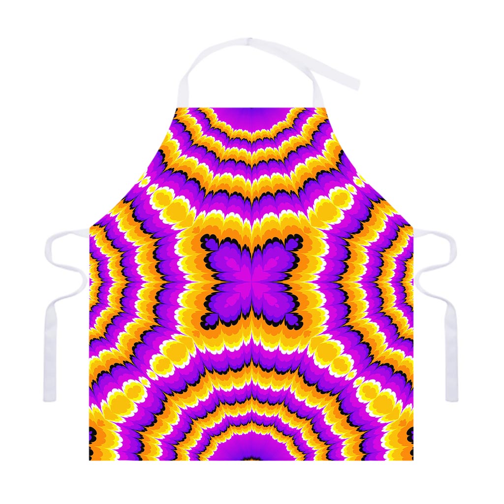 Yellow Explosion Moving Optical Illusion Adjustable Apron
