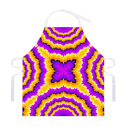 Yellow Explosion Moving Optical Illusion Adjustable Apron