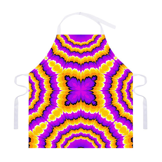 Yellow Explosion Moving Optical Illusion Adjustable Apron