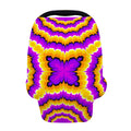 Yellow Explosion Moving Optical Illusion Baby Seat Cover