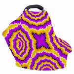 Yellow Explosion Moving Optical Illusion Baby Seat Cover