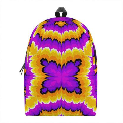 Yellow Explosion Moving Optical Illusion Backpack