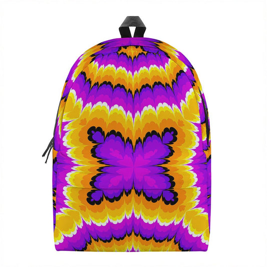 Yellow Explosion Moving Optical Illusion Backpack