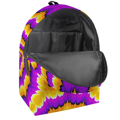 Yellow Explosion Moving Optical Illusion Backpack