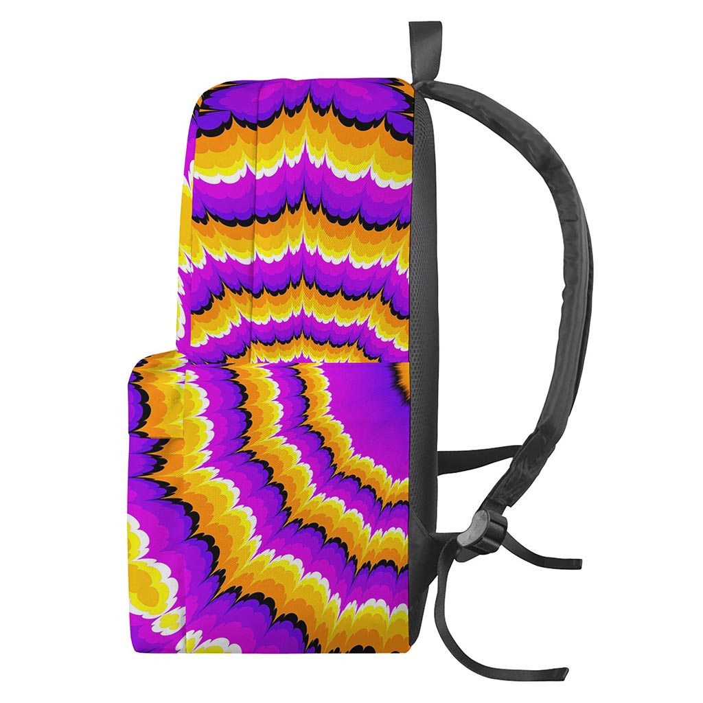 Yellow Explosion Moving Optical Illusion Backpack
