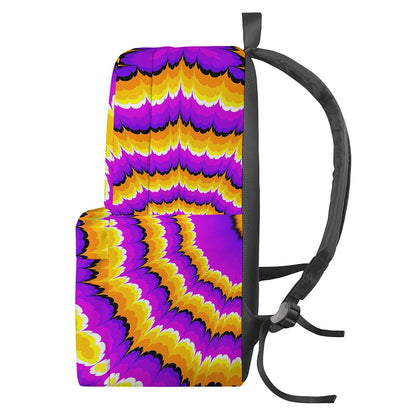 Yellow Explosion Moving Optical Illusion Backpack