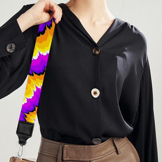 Yellow Explosion Moving Optical Illusion Bag Strap