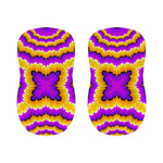 Yellow Explosion Moving Optical Illusion Bar Stool Covers