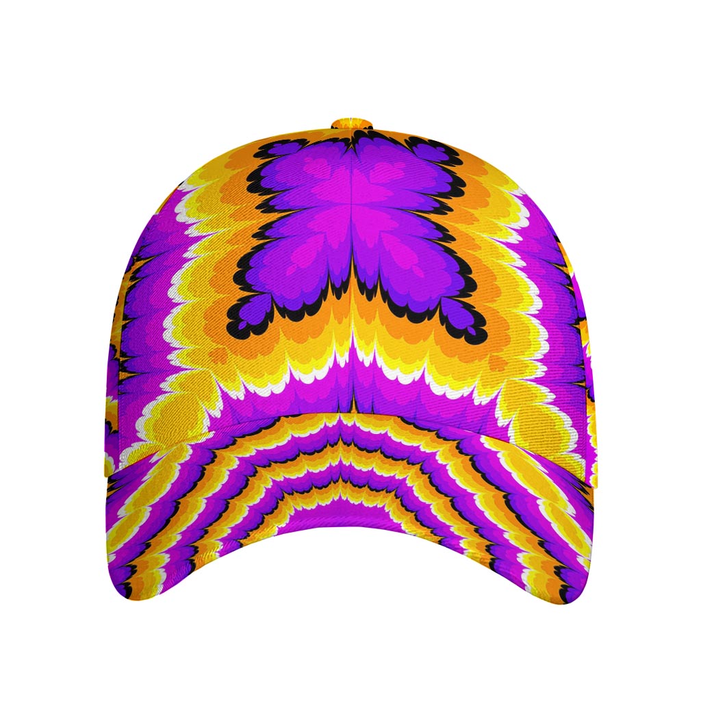 Yellow Explosion Moving Optical Illusion Baseball Cap