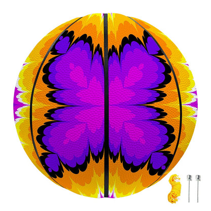 Yellow Explosion Moving Optical Illusion Basketball