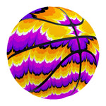 Yellow Explosion Moving Optical Illusion Basketball