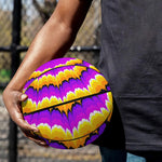 Yellow Explosion Moving Optical Illusion Basketball