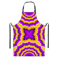 Yellow Explosion Moving Optical Illusion Bib Apron With Pocket