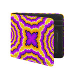 Yellow Explosion Moving Optical Illusion Bifold Wallet