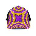 Yellow Explosion Moving Optical Illusion Black Mesh Trucker Hat