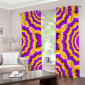 Yellow Explosion Moving Optical Illusion Dimout Grommet Curtains