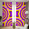 Yellow Explosion Moving Optical Illusion Blackout Pencil Pleat Curtains