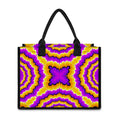 Yellow Explosion Moving Optical Illusion Canvas Tote Bag