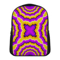 Yellow Explosion Moving Optical Illusion Casual Backpack
