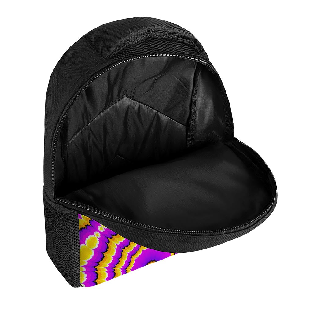 Yellow Explosion Moving Optical Illusion Casual Backpack