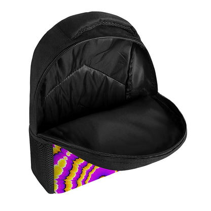 Yellow Explosion Moving Optical Illusion Casual Backpack