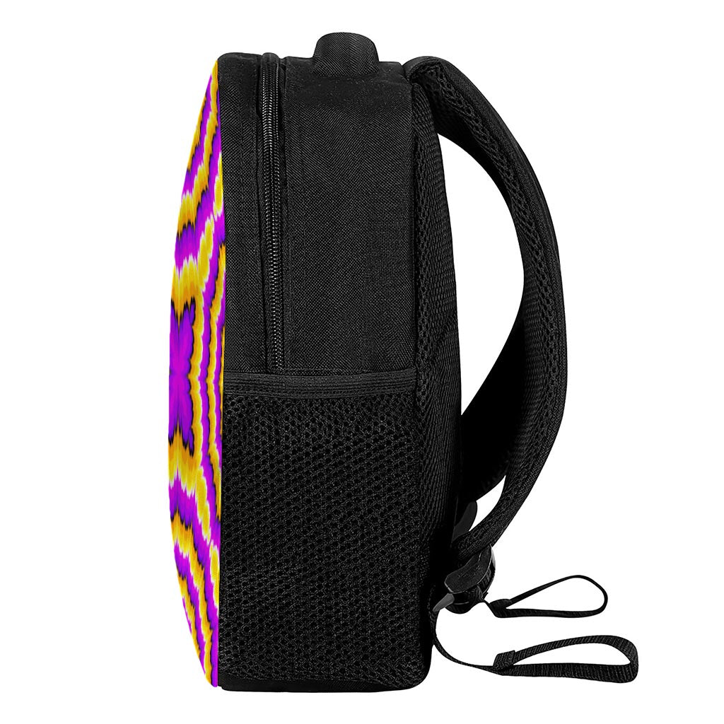 Yellow Explosion Moving Optical Illusion Casual Backpack