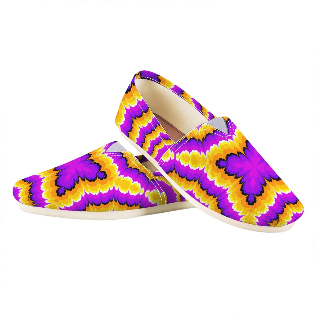 Yellow Explosion Moving Optical Illusion Casual Shoes