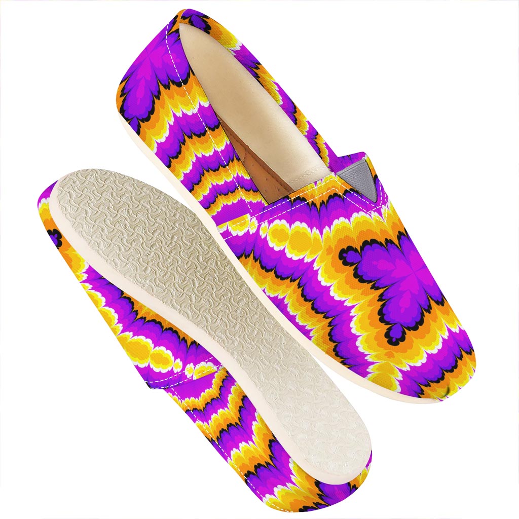 Yellow Explosion Moving Optical Illusion Casual Shoes