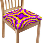 Yellow Explosion Moving Optical Illusion Chair Cushion Cover