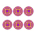 Yellow Explosion Moving Optical Illusion Coaster Set