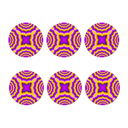 Yellow Explosion Moving Optical Illusion Coaster Set
