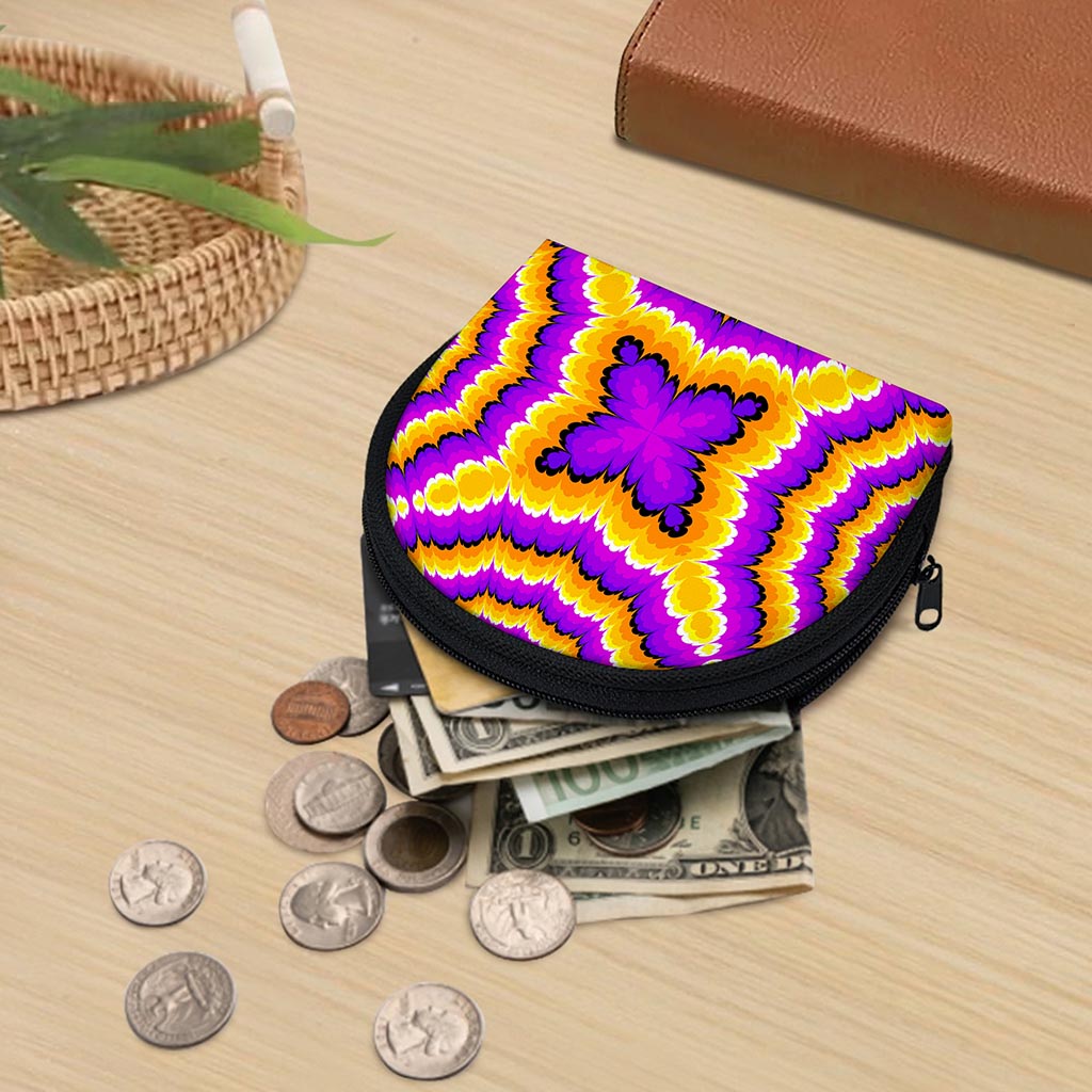Yellow Explosion Moving Optical Illusion Coin Purse