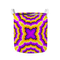Yellow Explosion Moving Optical Illusion Collapsible Laundry Basket